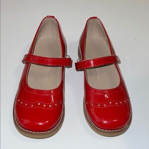 Elephantito Girls Classic Red Mary Jane Kids Shoes